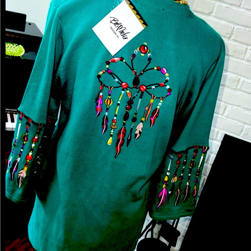 Southwestern Cardigan S | Embroidered top S | a vintage treasure - Picture 4 of 9